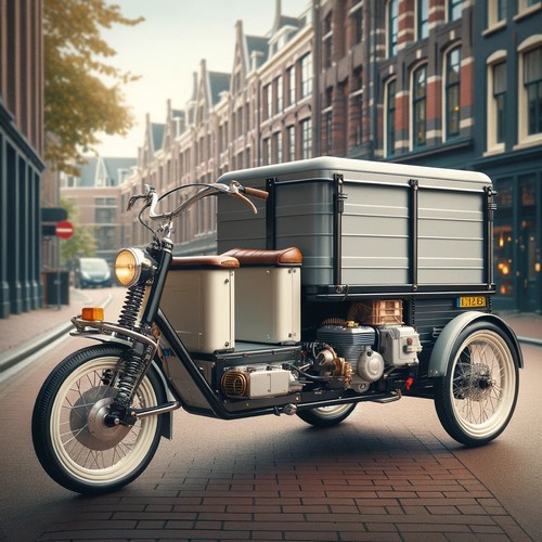 Retro Inspiring the Future: Classic Electric Dutch Cargo Tricycle