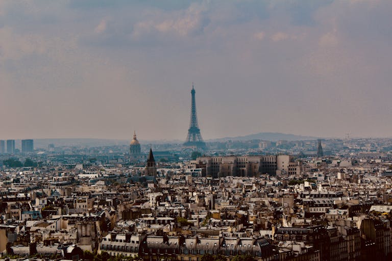 Aerial View Of Eiffel Tower