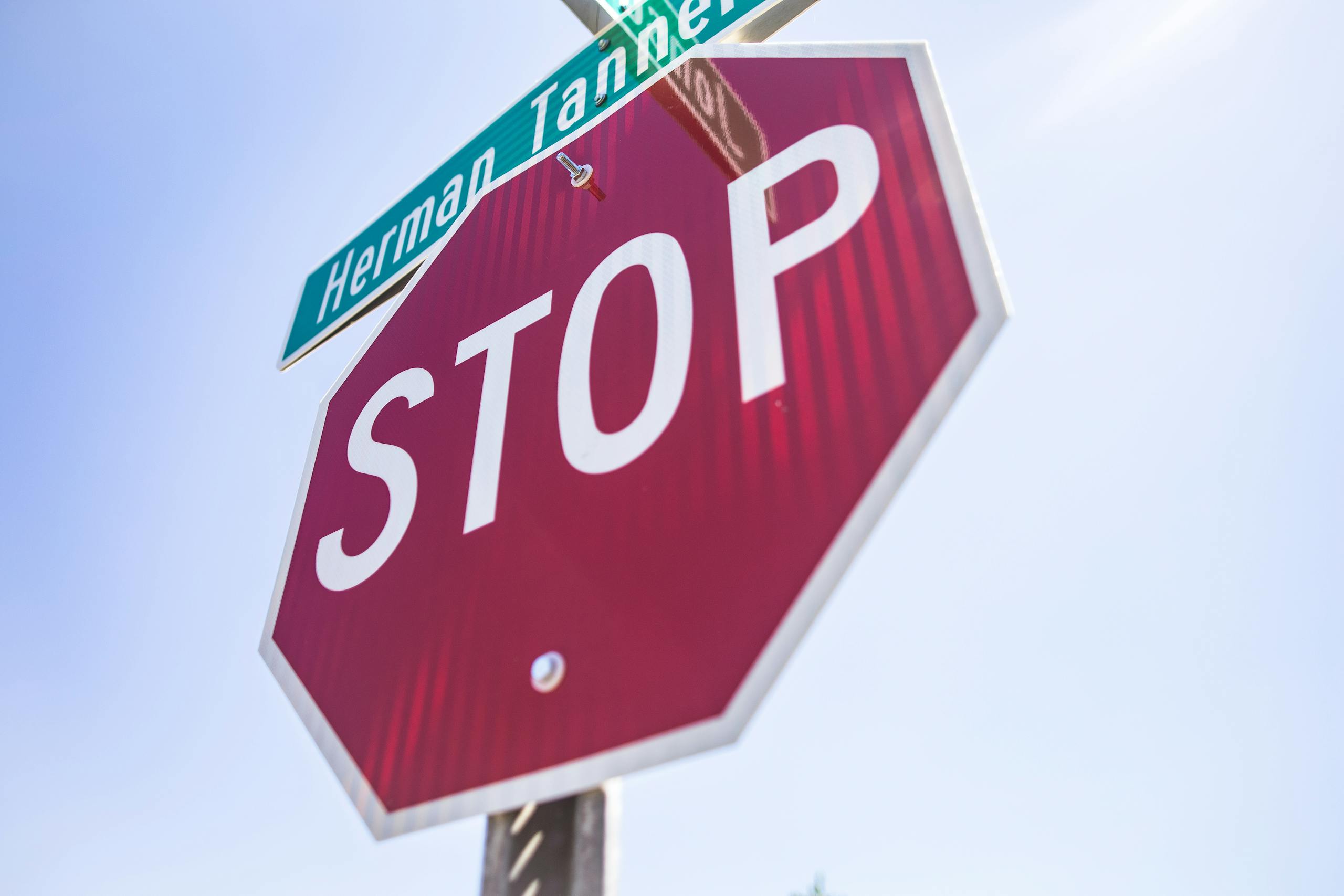 Red and White Stop Sign