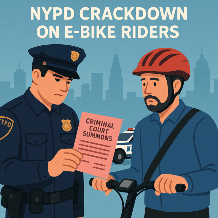nypd crack down on ebike riders
