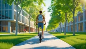 Beautiful view of Electric Bike For University Campus Navigation