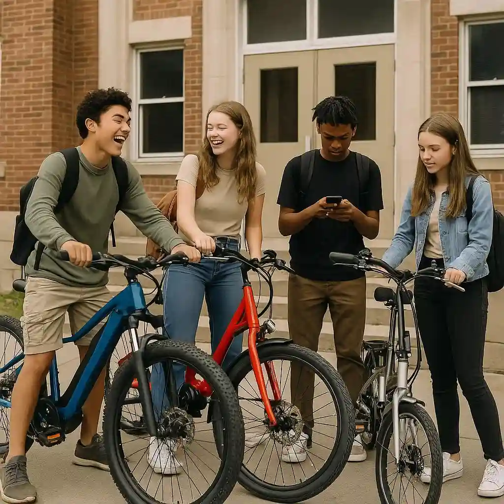 teens on ebikes