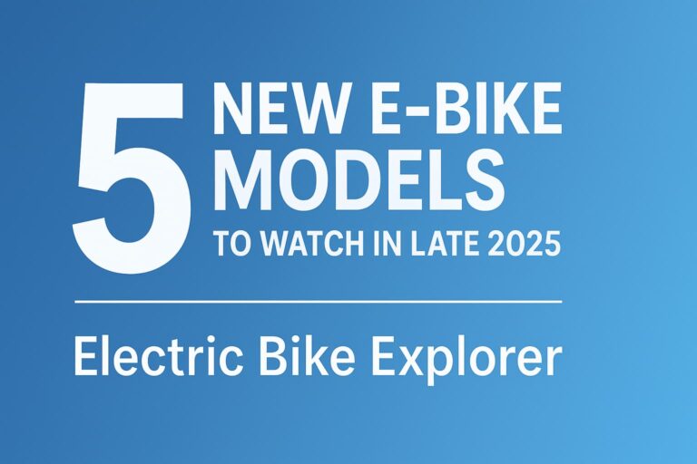 5 new ebike models to watch for