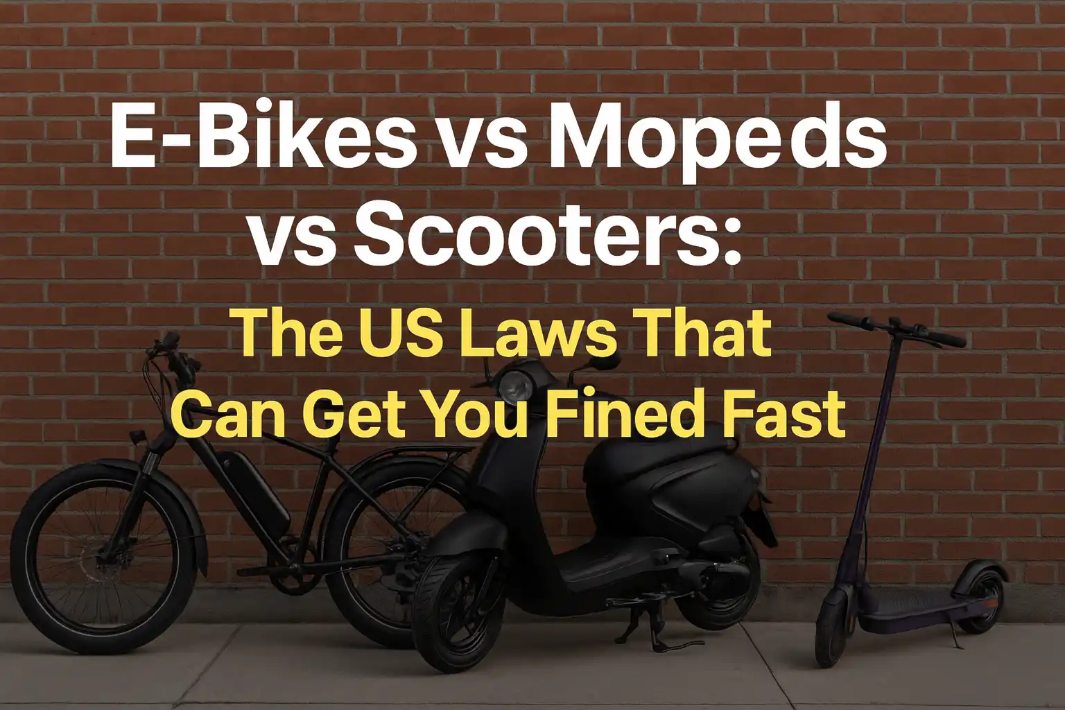 ebikes vs mopeds vs scooters