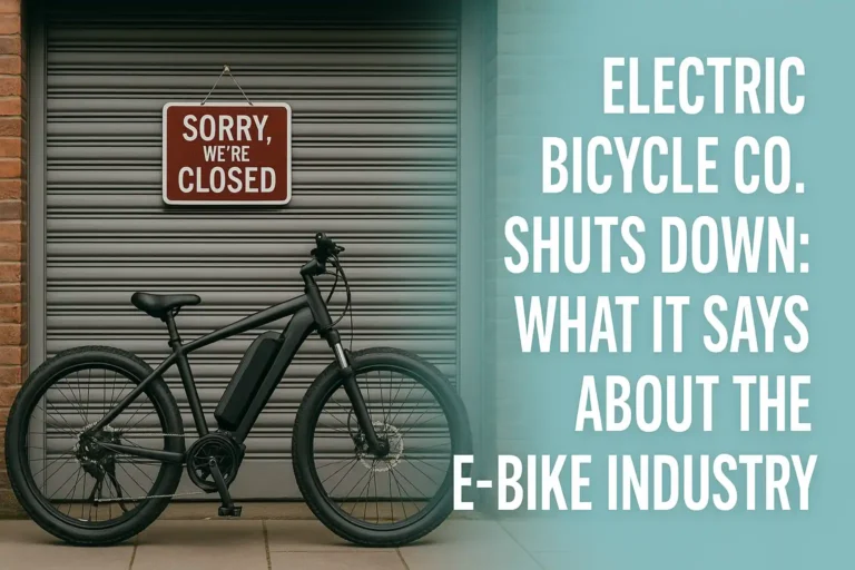 electric bicycle company shuts down