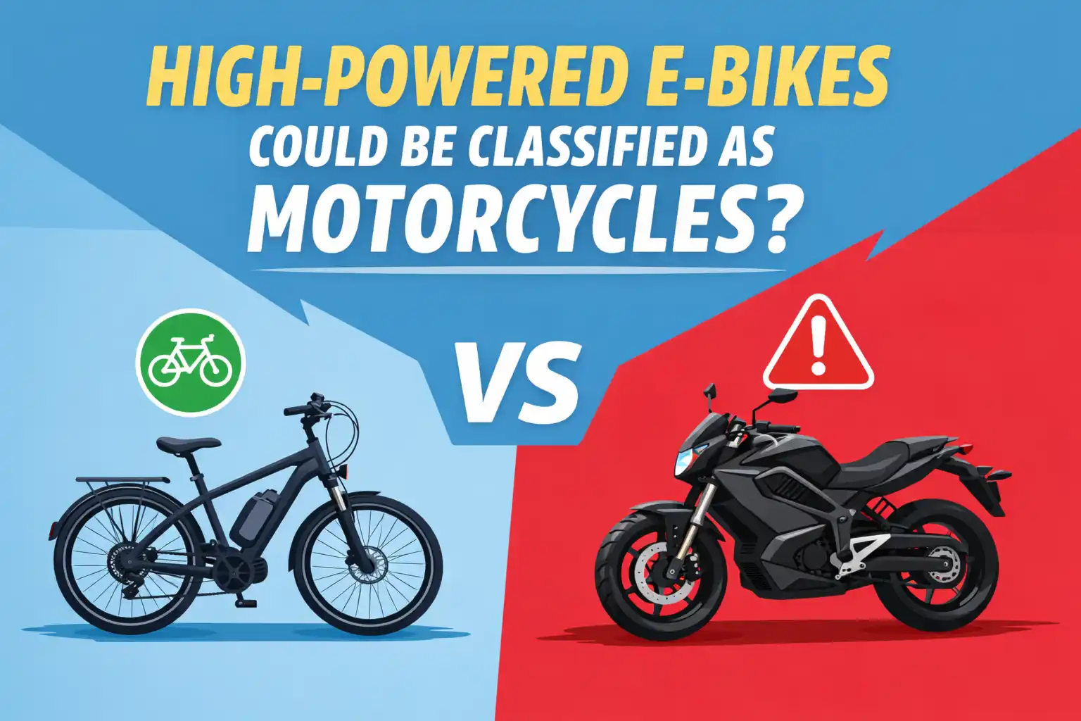 high powered ebikes could be classified as motorcycles