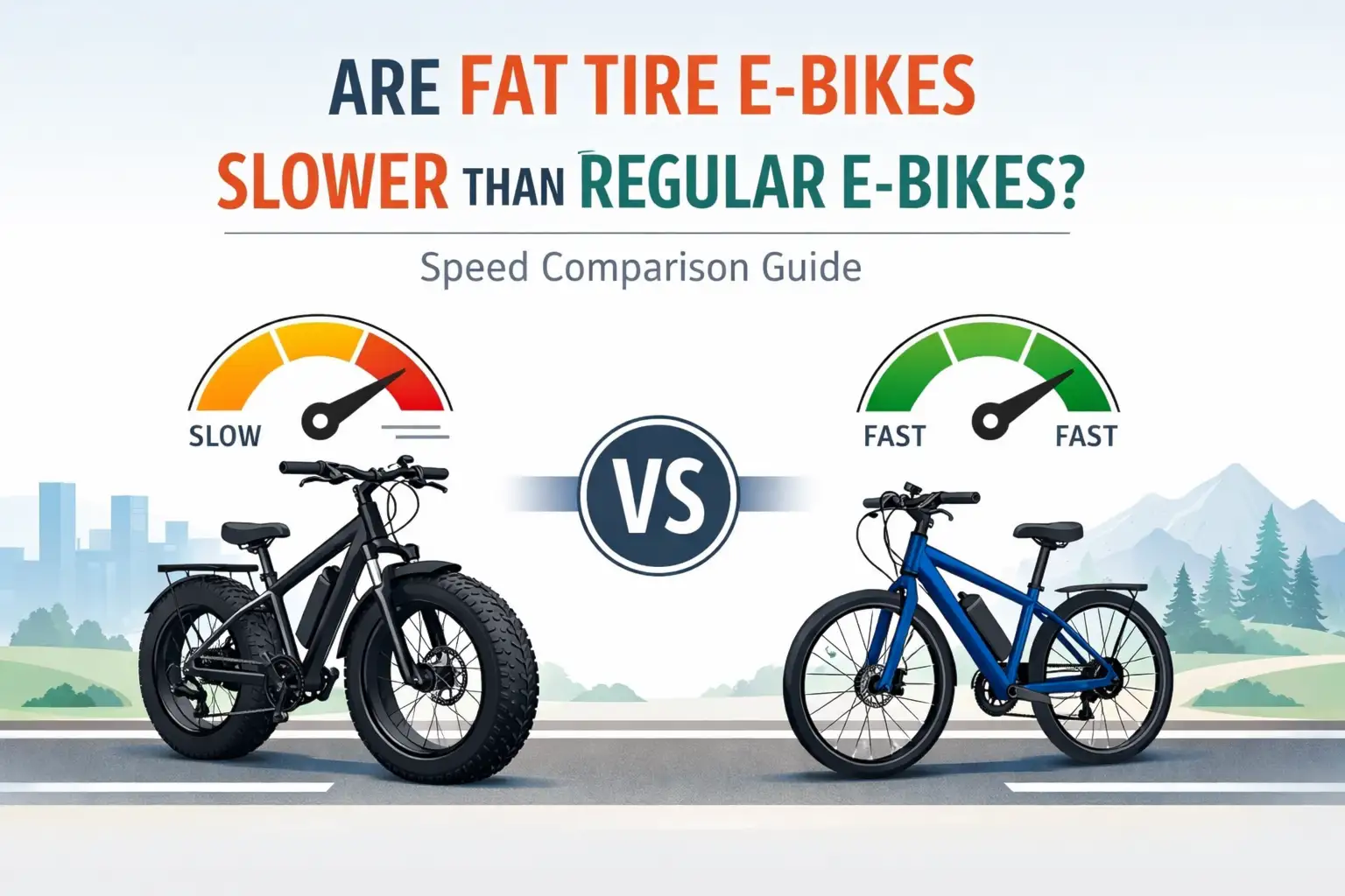 are fat tire ebikes slower than regular ebikes