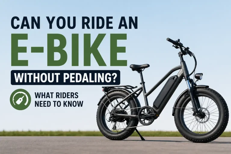 can you ride ebike without pedaling