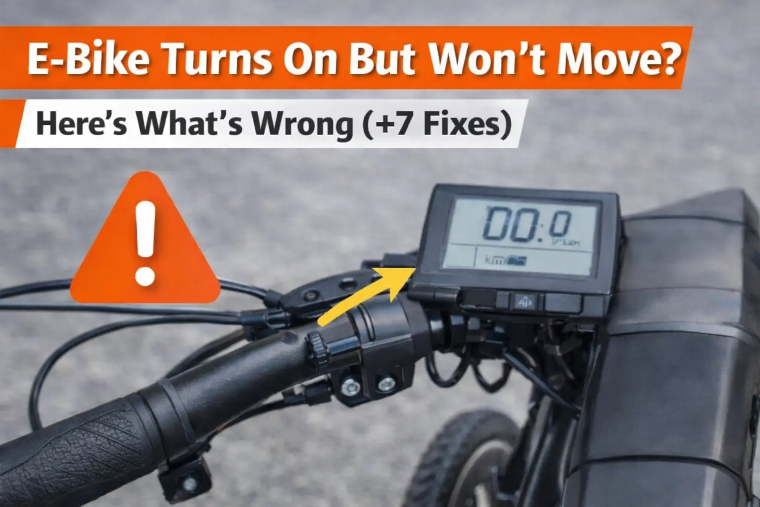 ebike turns on but won't move