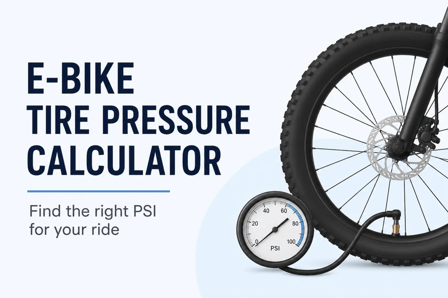 ebike tire pressure calculator