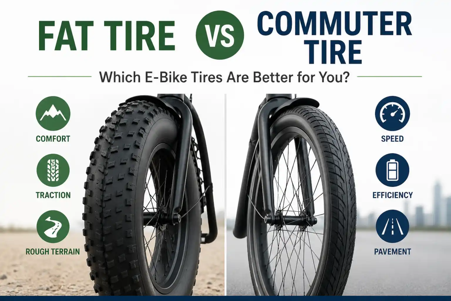 fat tire vs commuter tires