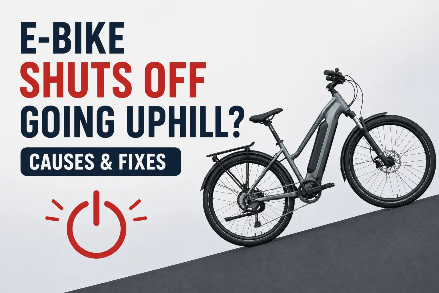 ebike shuts off while going uphill
