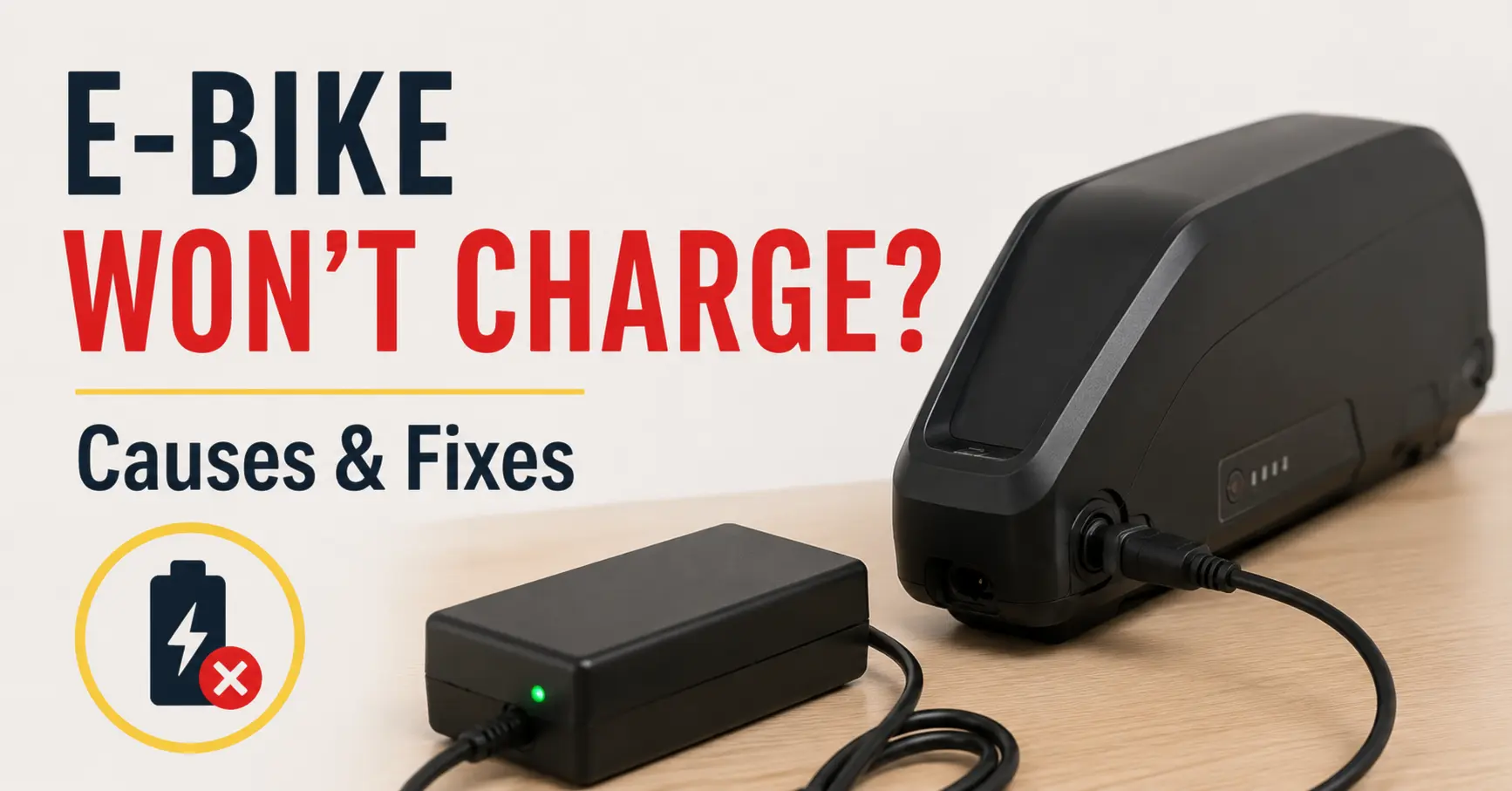 ebike won't charge causes and fixes