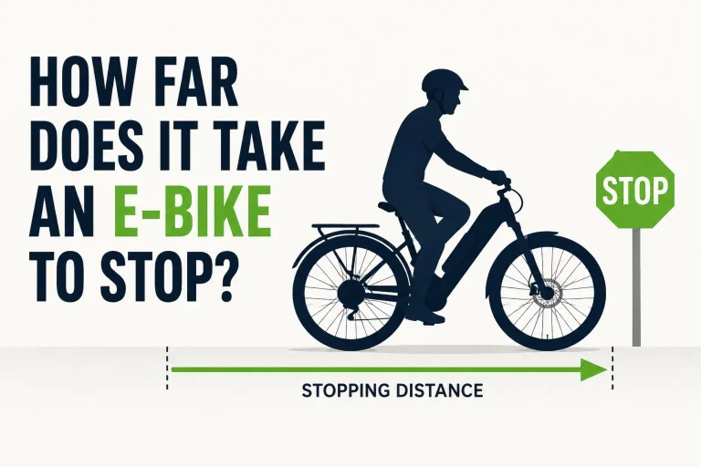 how far does it take an ebike to stop