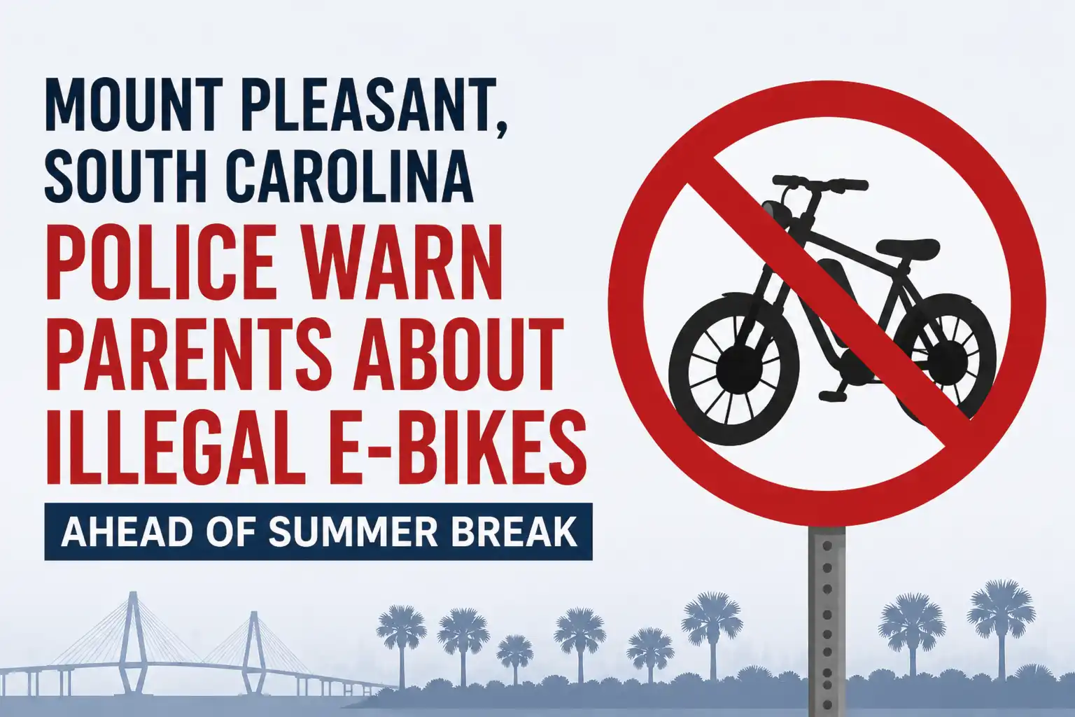 mount pleasant south carolina police warn parents of illlegal ebikes