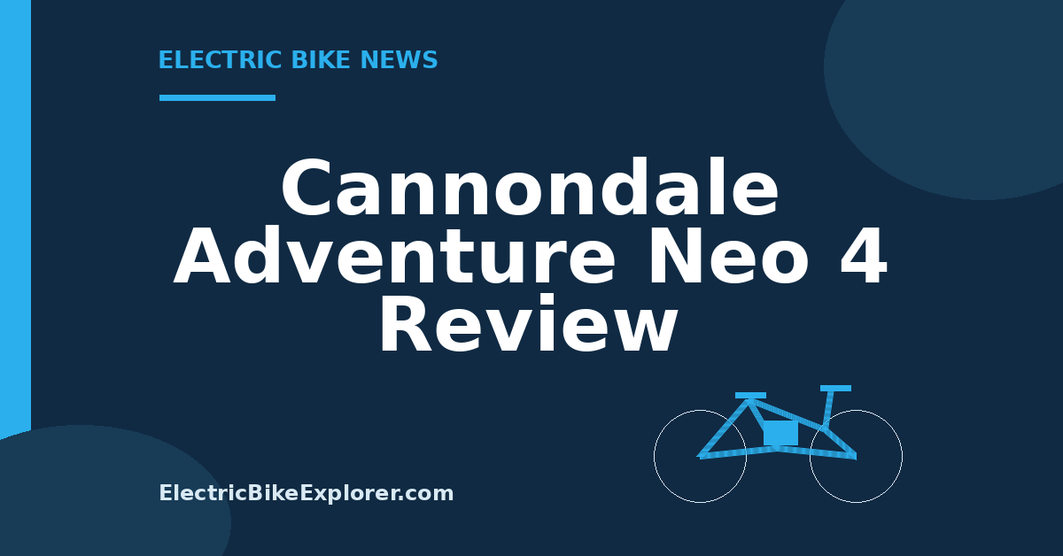 Cannondale Adventure Neo 4 step-through electric bike review