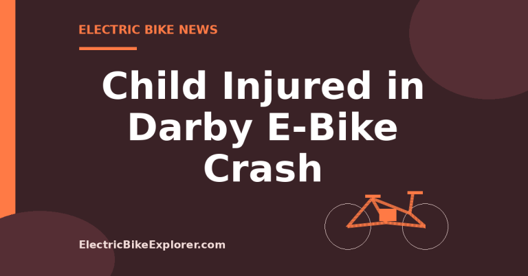 Graphic about a child injured in a reported Darby Borough e-bike crash