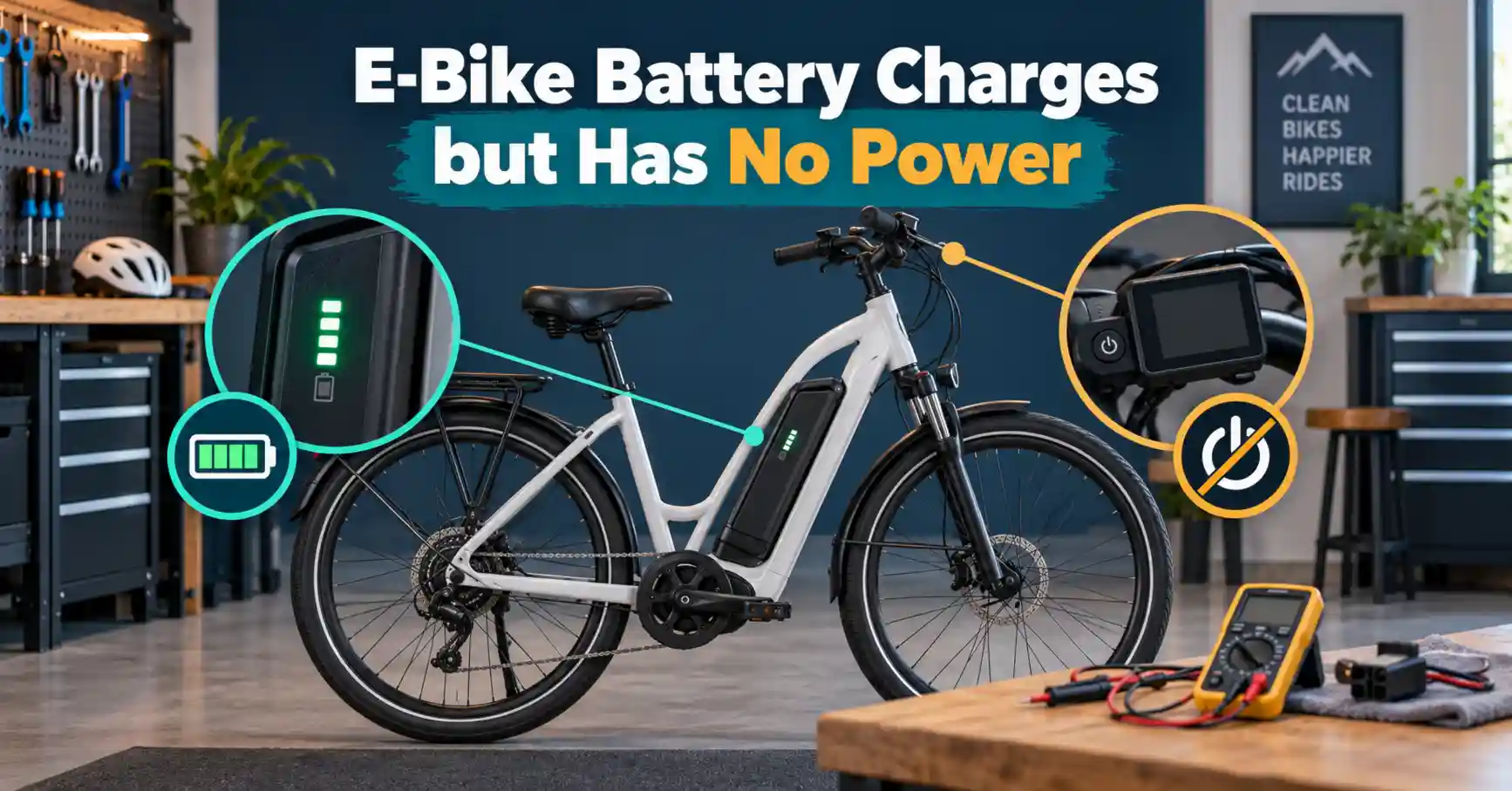 ebike battery charges but has no power
