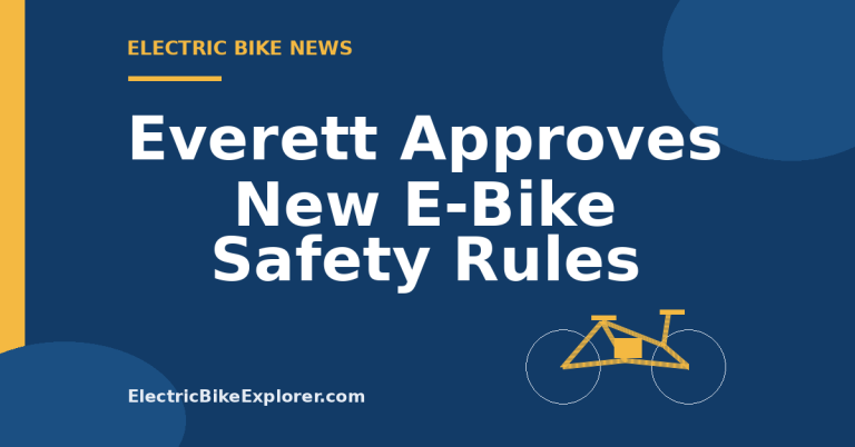 Everett-approved e-bike rules covering helmets, age limits and riding access