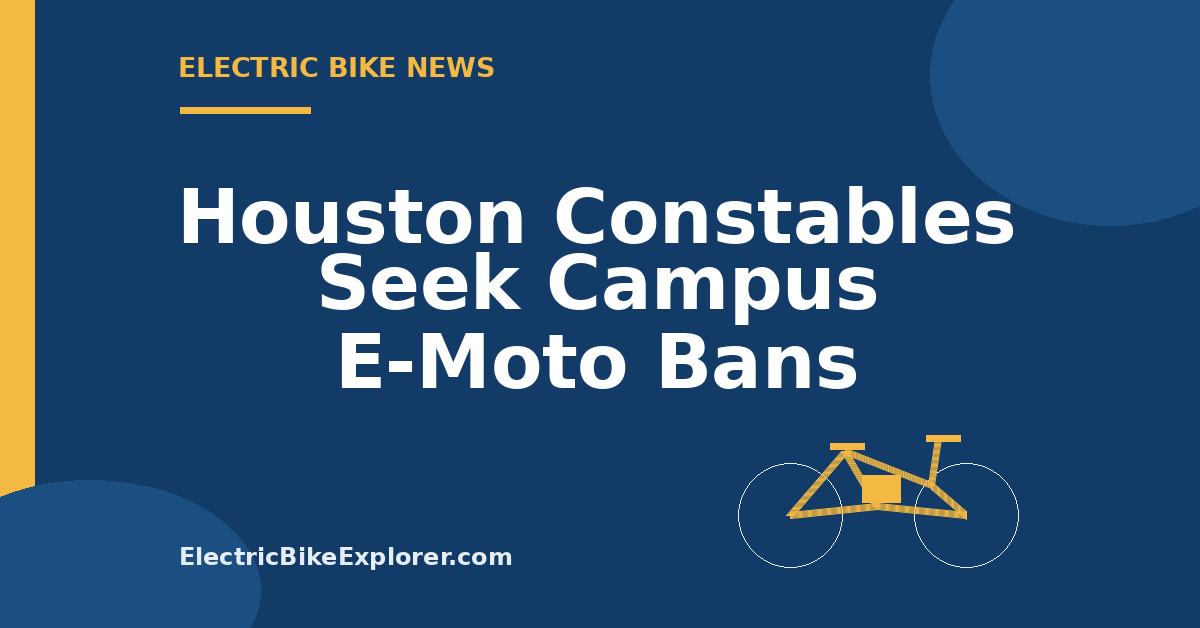 Houston-area constables requesting school restrictions on high-powered electric motorcycles