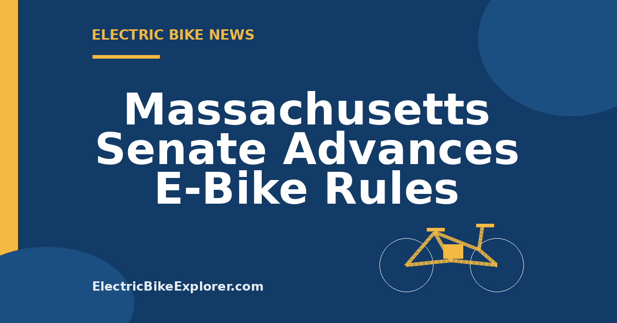 Graphic about proposed Massachusetts e-bike safety rules advancing in the state Senate