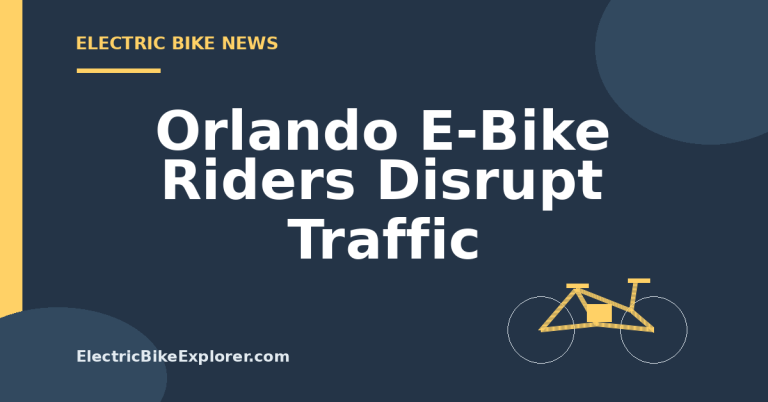 Template graphic about Orlando police warning after e-bike riders disrupted downtown traffic