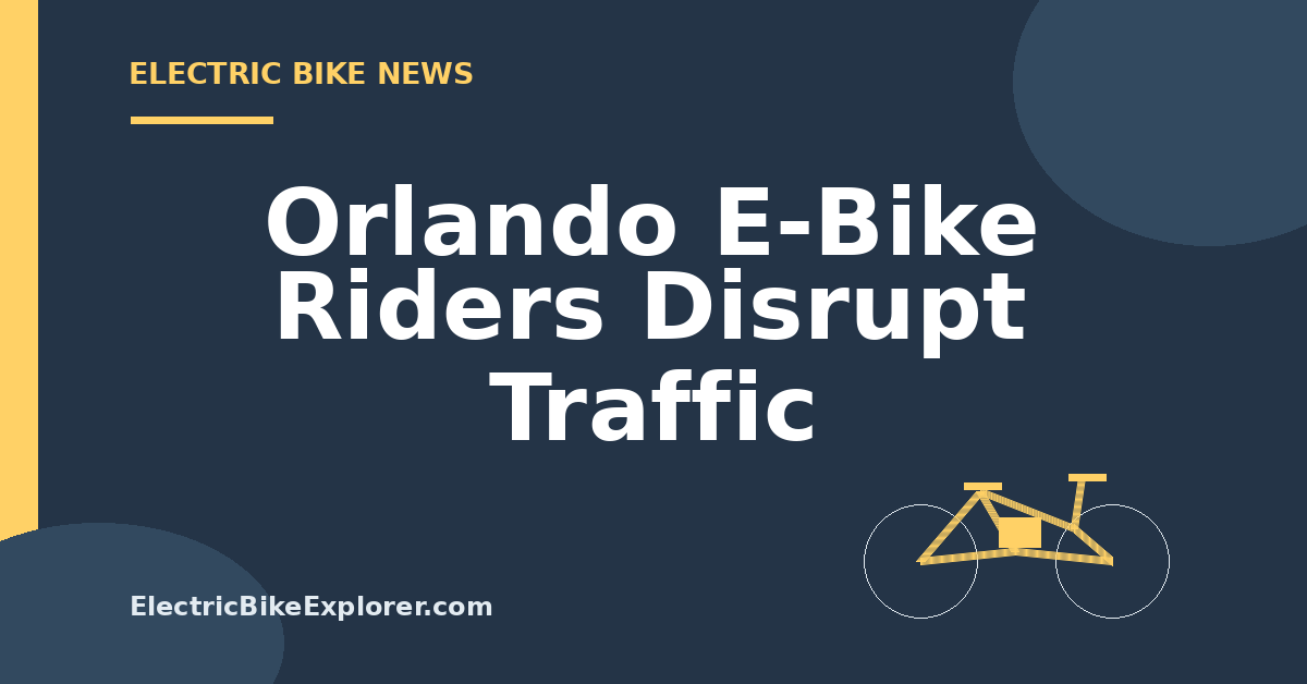 Template graphic about Orlando police warning after e-bike riders disrupted downtown traffic