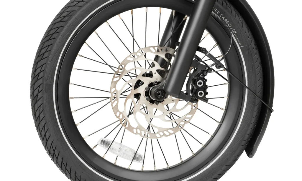 Flyer Loop front wheel with disc brake and cargo tire