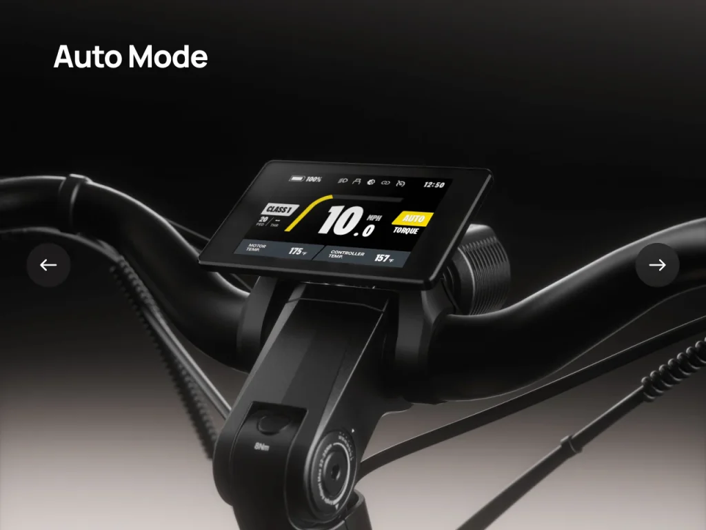 velotric discover m auto mode display