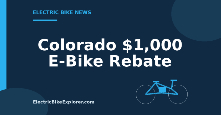 Colorado $1,000 statewide e-bike rebate registration opening August 24
