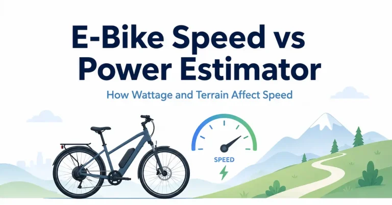ebike speed vs power estimator