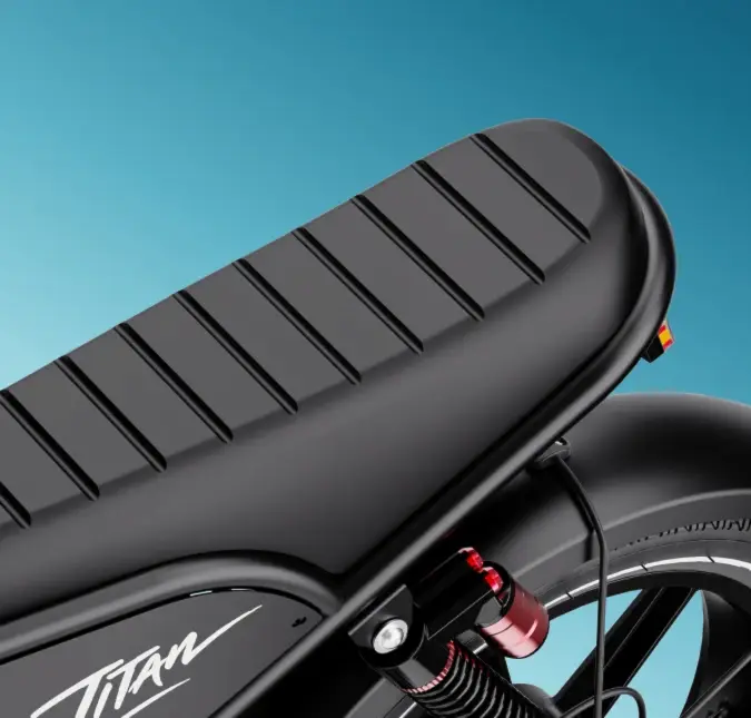 heybike titan comfortable moped style seat