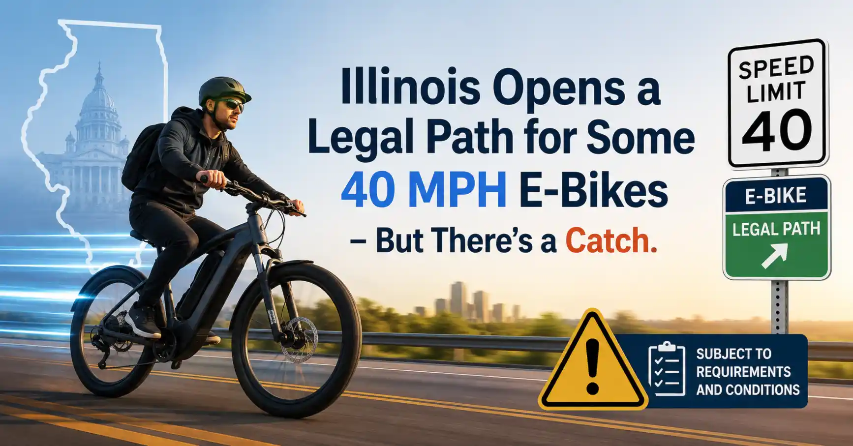 illinois opens legal path for 40 mph ebikes
