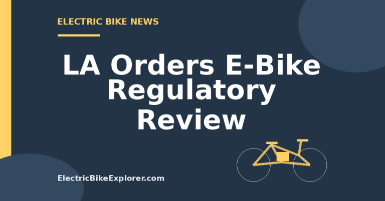 Los Angeles City Council review of possible e-bike, e-moto and electric moped regulations