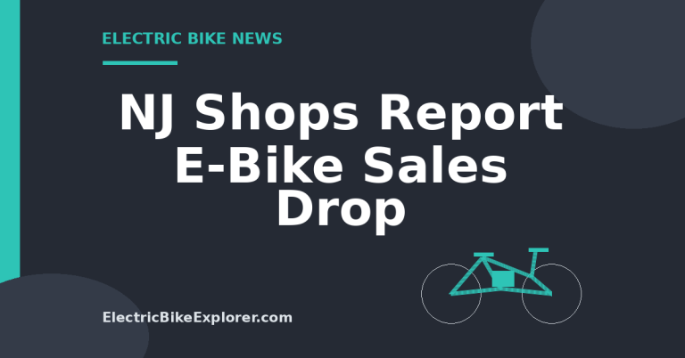New Jersey bike shops reporting e-bike sales declines after new registration rules