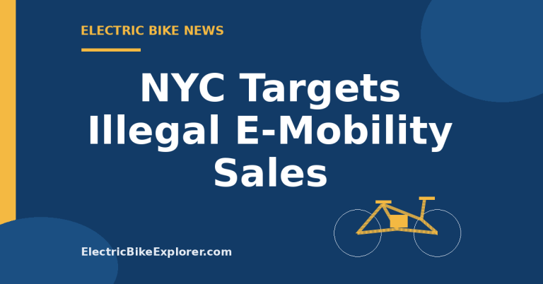 New York City enforcement action targeting online sales of illegal high-speed e-bikes, e-motos and scooters