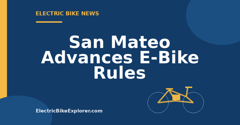 San Mateo County e-bike rules with a 5 mph sidewalk speed limit and escalating fines