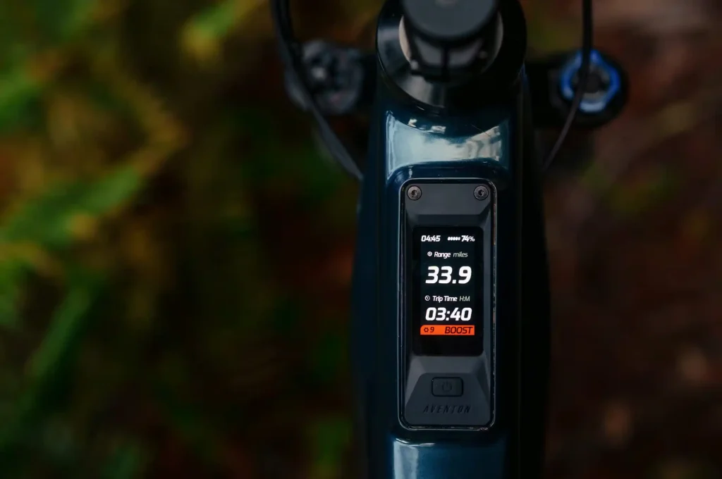 aventon current adv electric mountain bike display