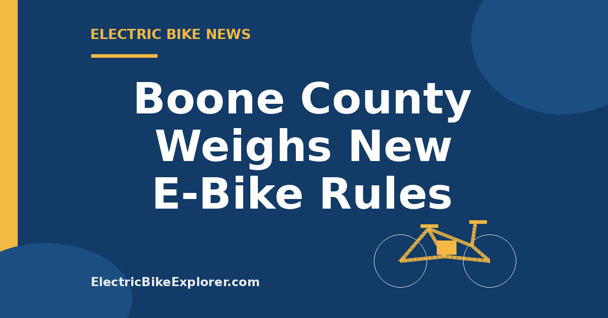 Boone County Kentucky review of possible new e-bike and e-scooter rules