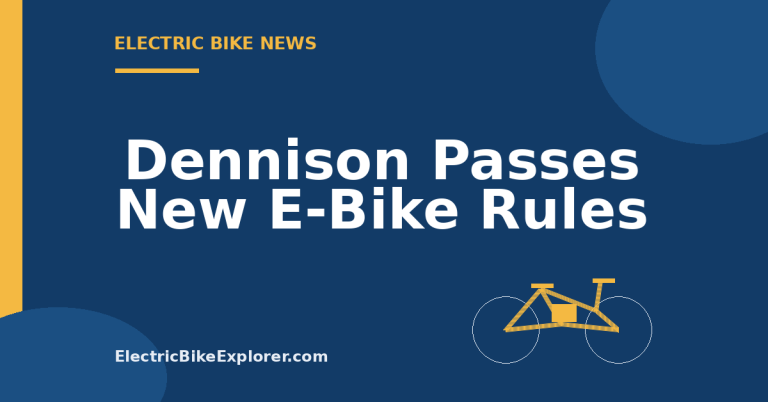 Dennison Ohio new e-bike and e-scooter safety rules