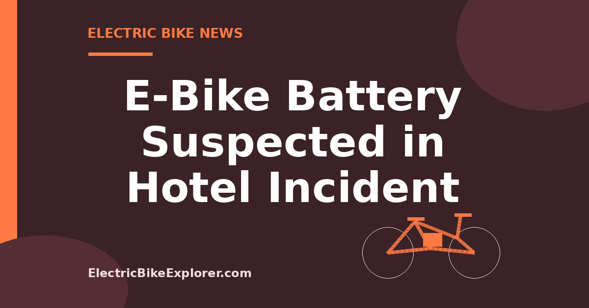 Orange County Florida hotel incident where an e-bike battery is suspected