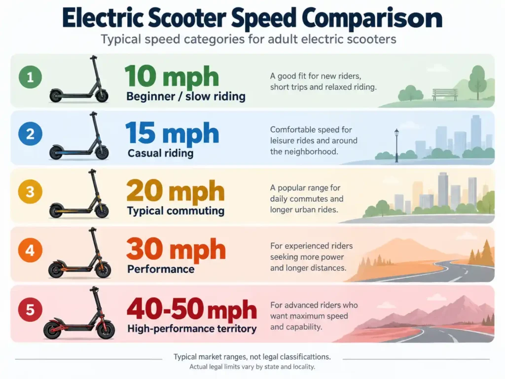 electric scooter speed comparison