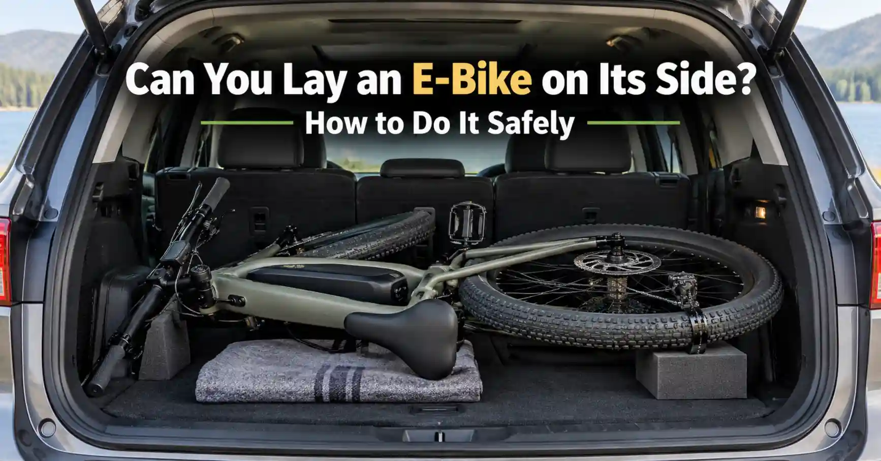 lay ebike on its side