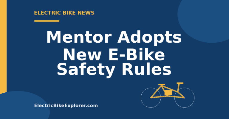 Mentor, Ohio e-bike safety rules on helmets, passengers, and passing pedestrians