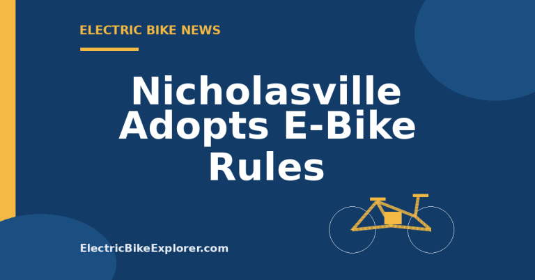 Nicholasville Kentucky e-bike and e-scooter ordinance covering age, helmet, sidewalk and park rules