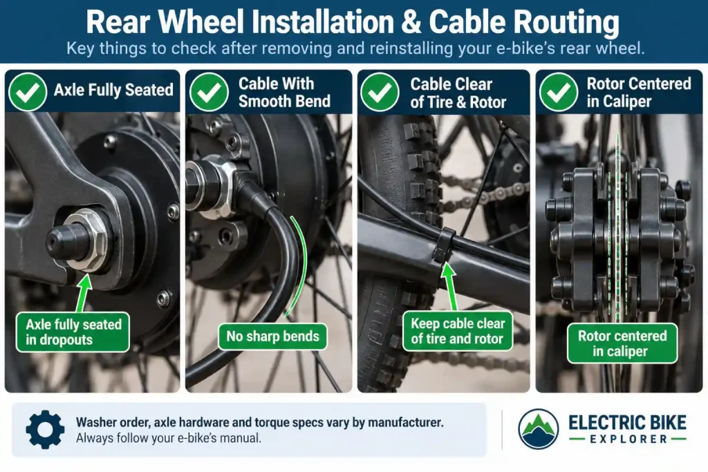 ebike rear wheel installation