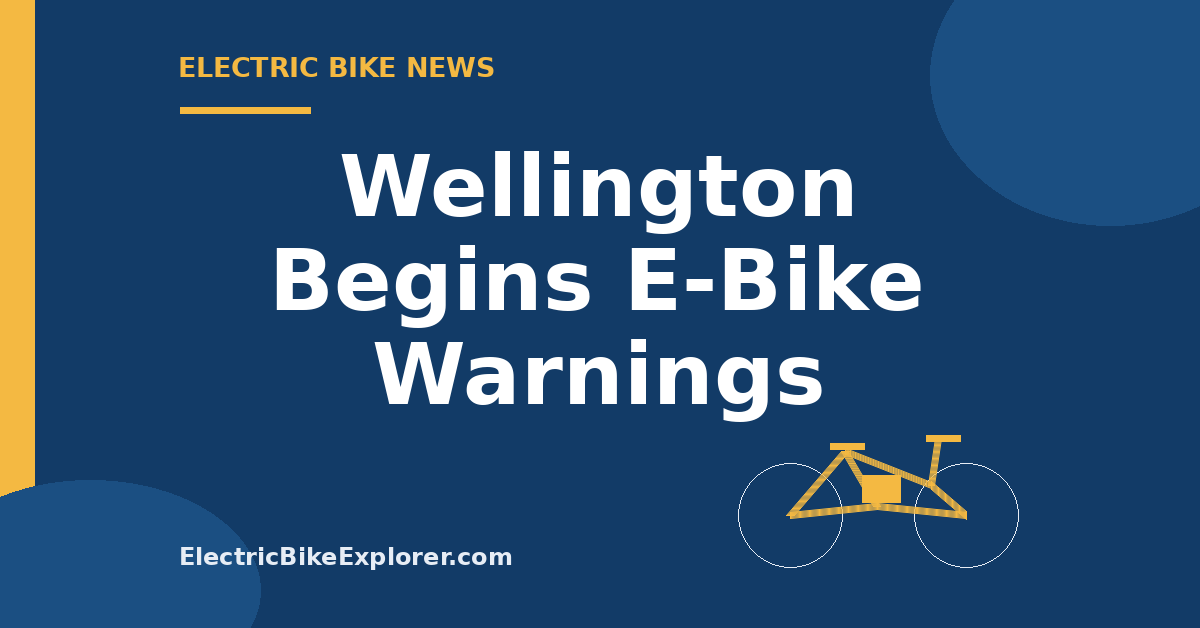 Wellington, Florida e-bike warning phase under new micromobility age, ID and speed rules