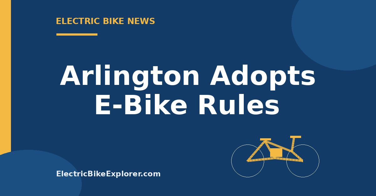 Graphic about Arlington, Washington's adopted e-bike ordinance affecting shared-use paths and sidewalks