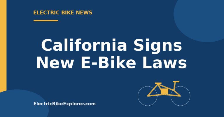 California legislation establishing new e-bike labeling, speed, sales and safety rules