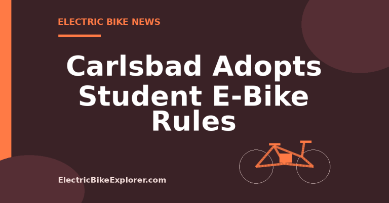 Carlsbad Unified student e-bike permit and safety policy